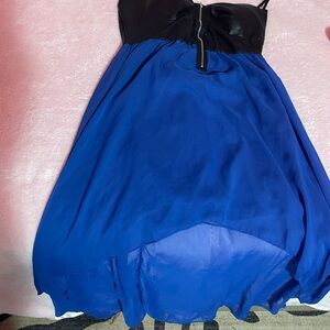 Deb Strapless Black and Blue Dress